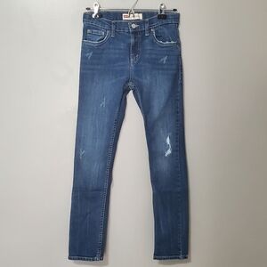 Levi's 510 Girls Classic Blue Skinny Jeans Distressed Size 14 or 27x29